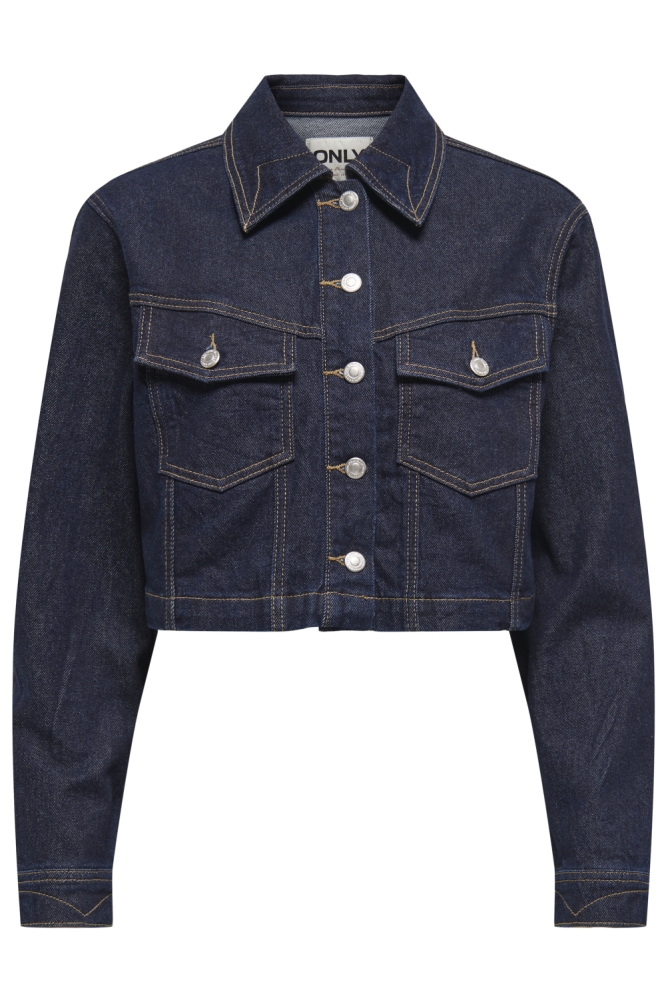 ONLHEATHER LS WESTERN DNM JACKET MA 15352049 Dark Blue Denim/Rinse